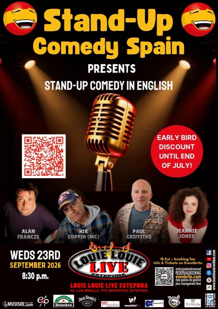 Stand-Up Comedy in English — Mié 23 sept