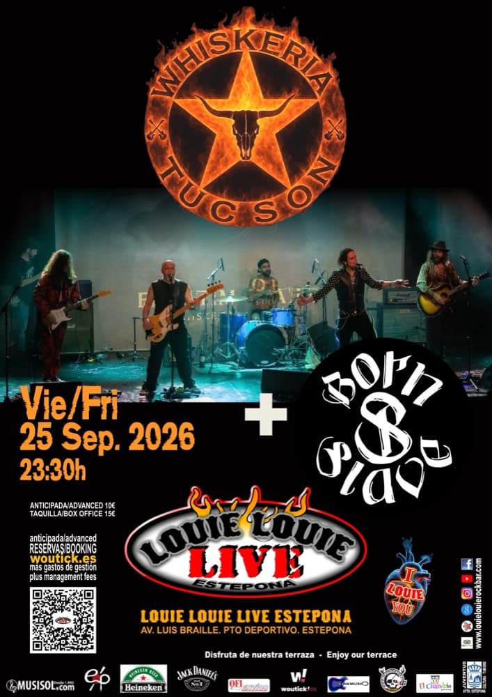 Whiskeria Tucson + Born Slave — Vie 25 sept