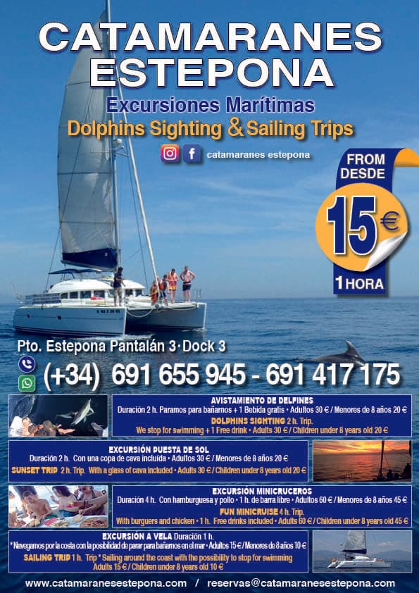 Avistamiento de delfines en catamarán