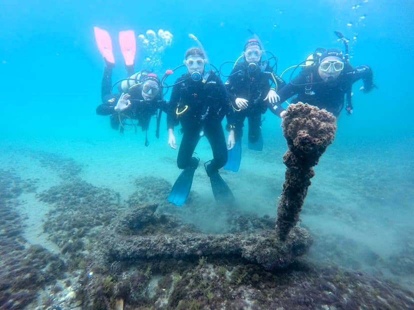 Bautismo de buceo en el puerto de Estepona