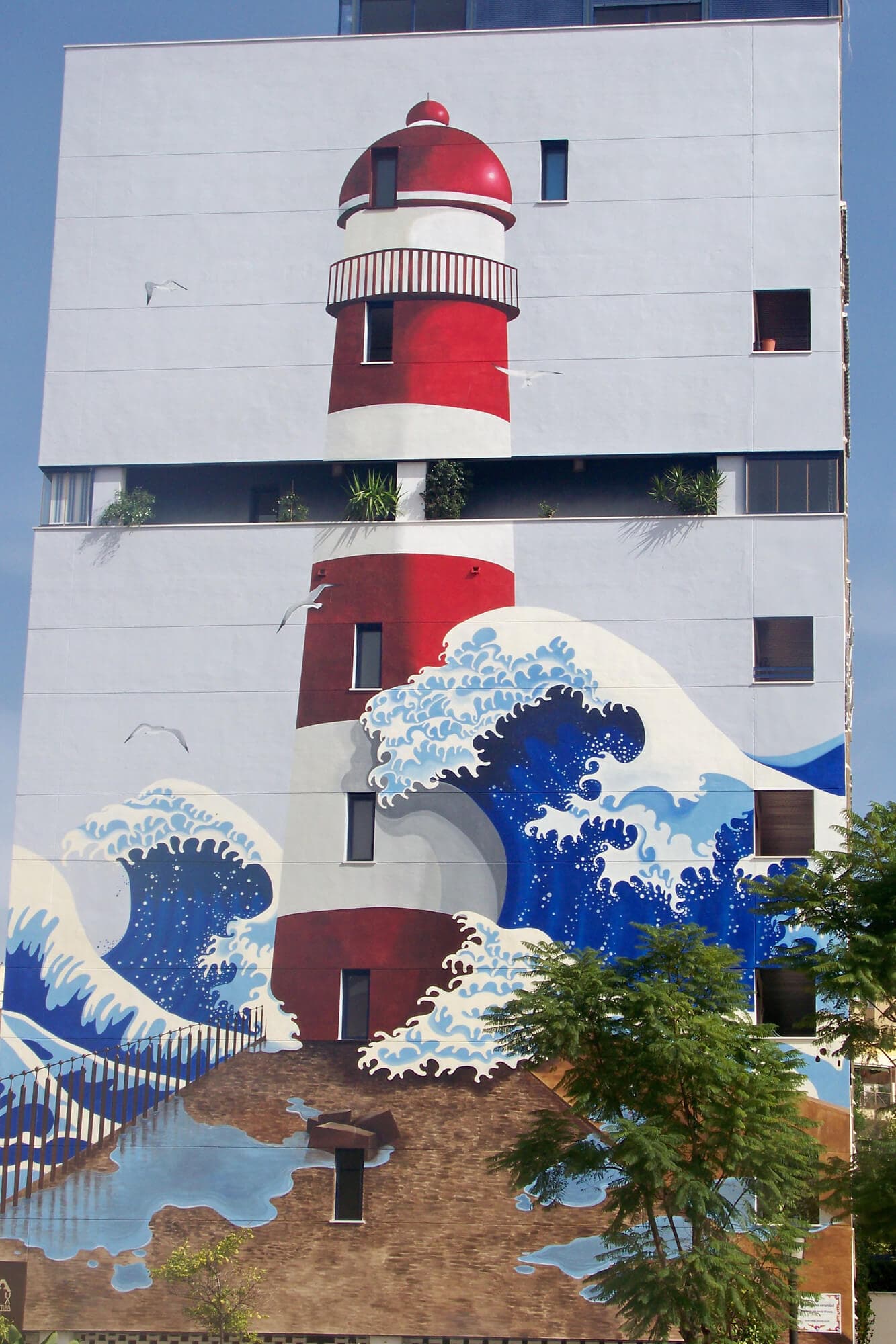 Mural "6 Segundos de Oscuridad" de Ana Torralba "Anula Mixtura" en Estepona